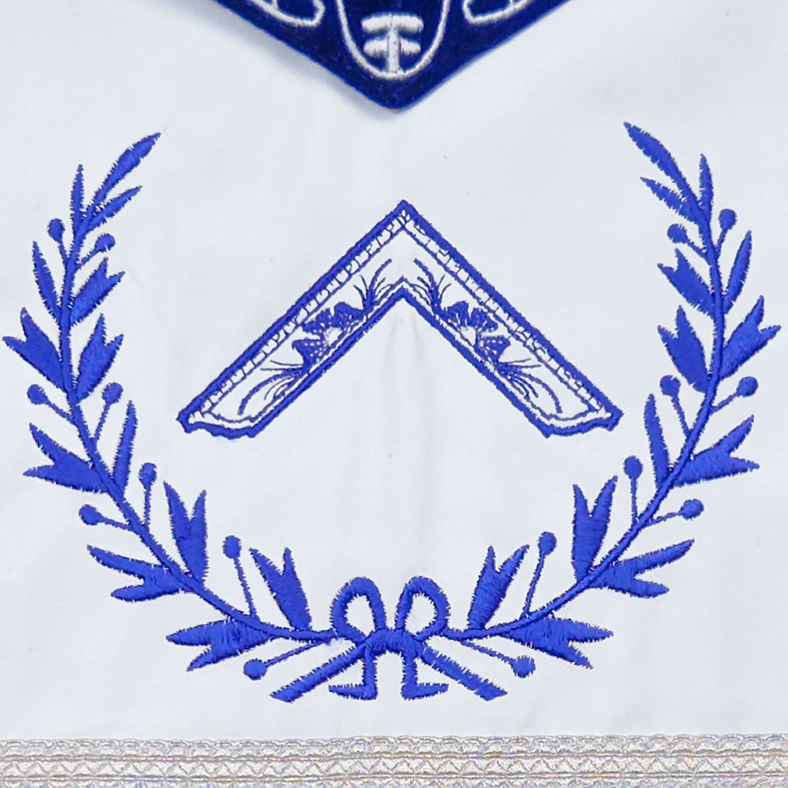 Blue Lodge Masonic Officers Complete Premium Set — Velvet Vine Aprons, Chain Collars & Silver Jewels (Set of 13) - Image 8