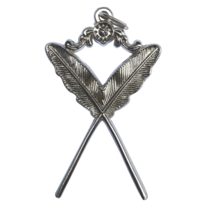 Blue Lodge Secretary Jewel – Authentic Blue Lodge Officer Jewel | Silver-Plated Masonic Regalia for Lodge Installations | Zeebro