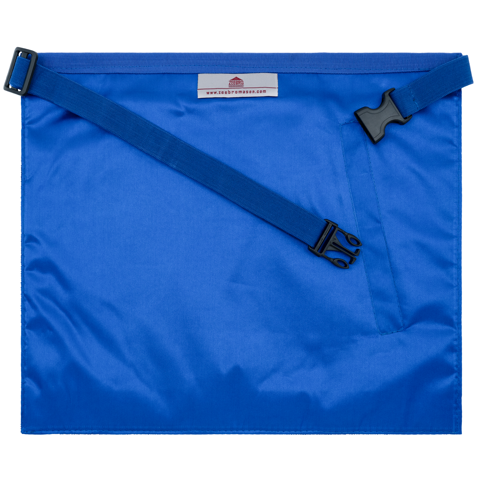 Blue Lodge Musician Apron – Masonic Officer Regalia with Machine Embroidered Wreath & Lyre – Royal Blue Ribbon Detailing - Image 4