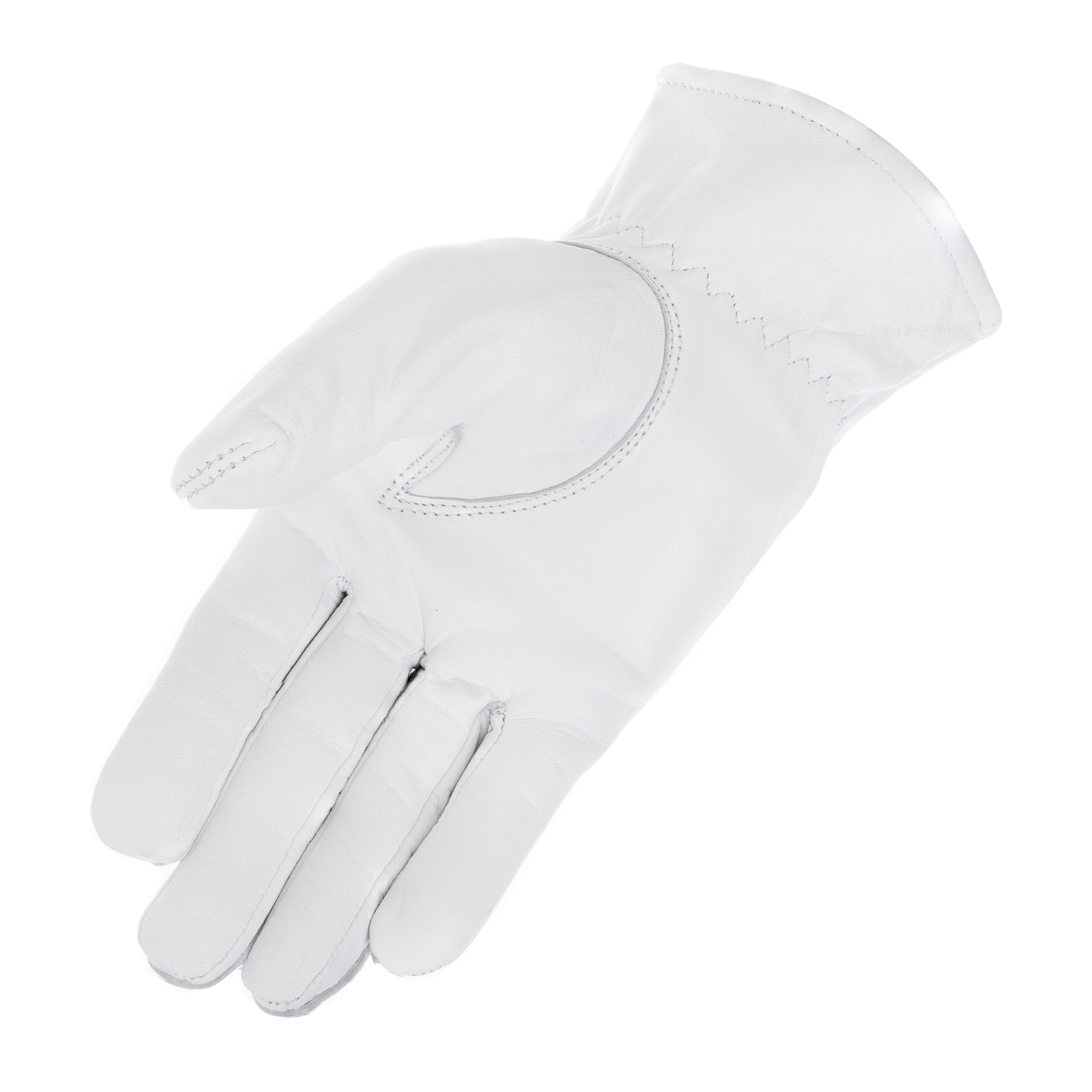 Plain Unlined White Lambskin Leather Gloves – Elegant Masonic Dress Gloves - Image 4