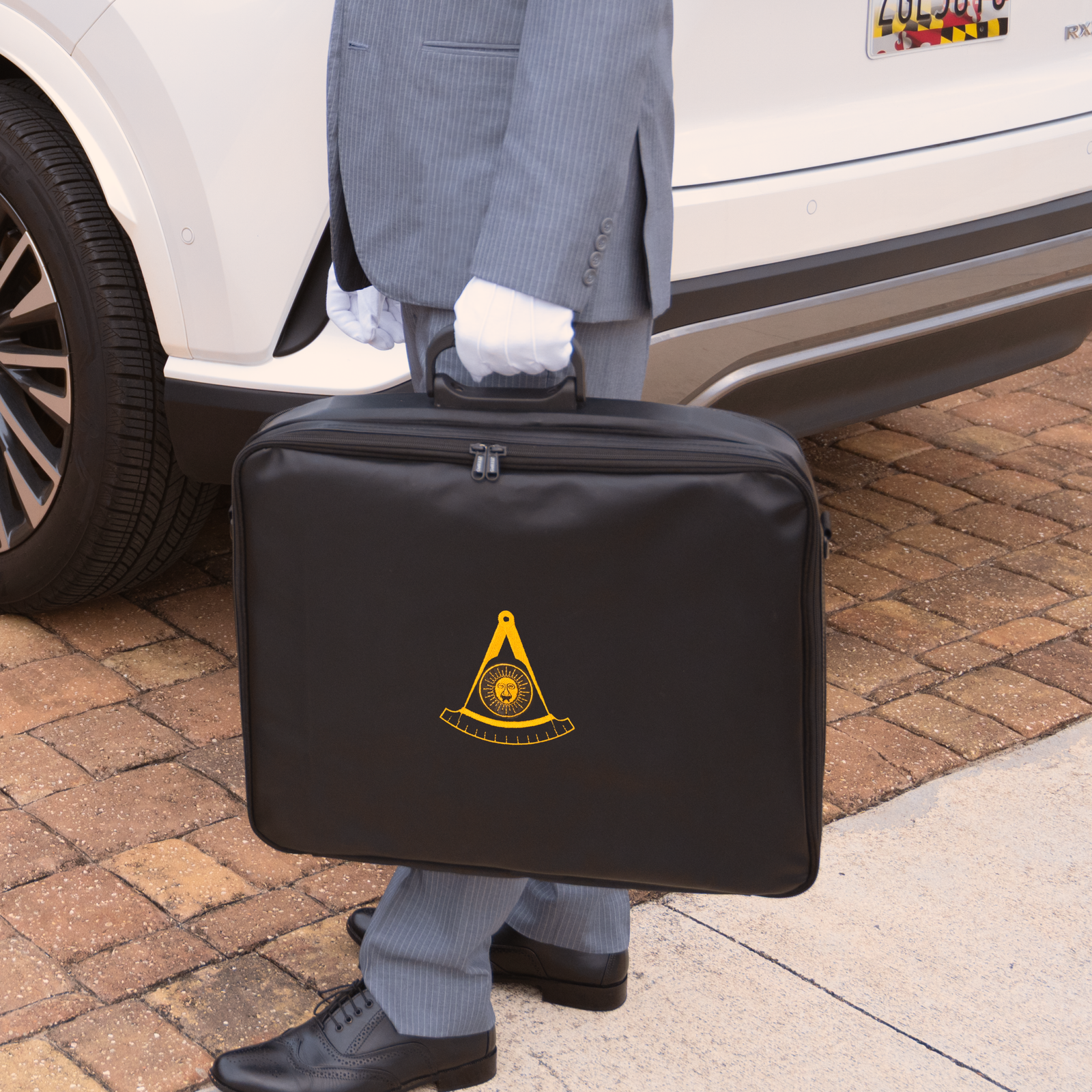 Dual-Purpose Masonic Briefcase & Apron Case | Premium Faux Leather Construction - Image 3